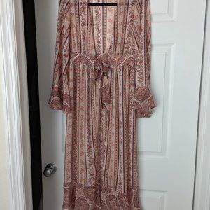 Floral Chiffon Duster Jacket